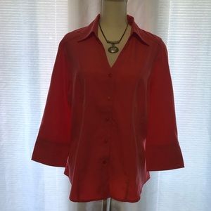 CATO Coral 3/4 Sleeve Top Size L